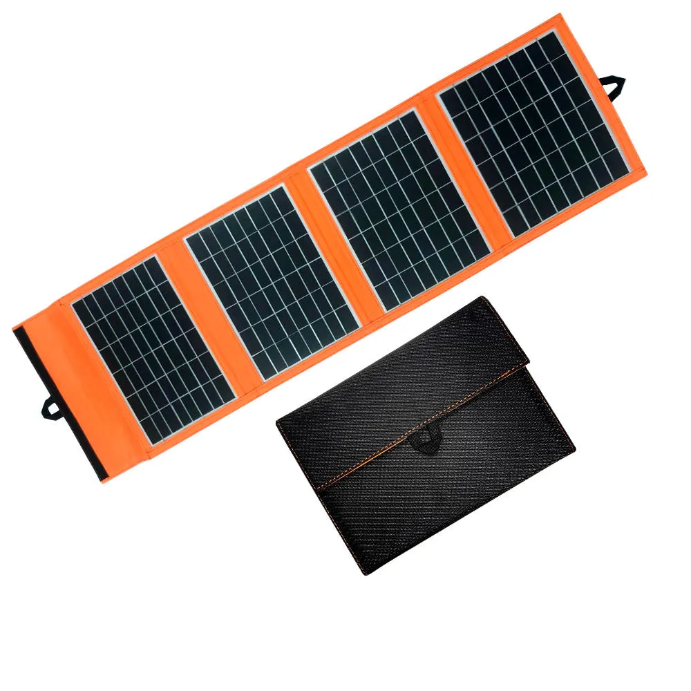 Portable solar panel 4 fold 40w fast charging
