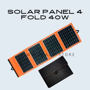 Portable solar panel 4 fold 40w fast charging