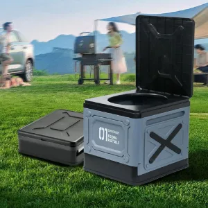 Portable Toilet for Adults & Kids, Foldable Camping Toilet with Lid for Car, Hiking, Camping, Travel,Upgraded Soft Portable Potty for Kid Compact Waterproof