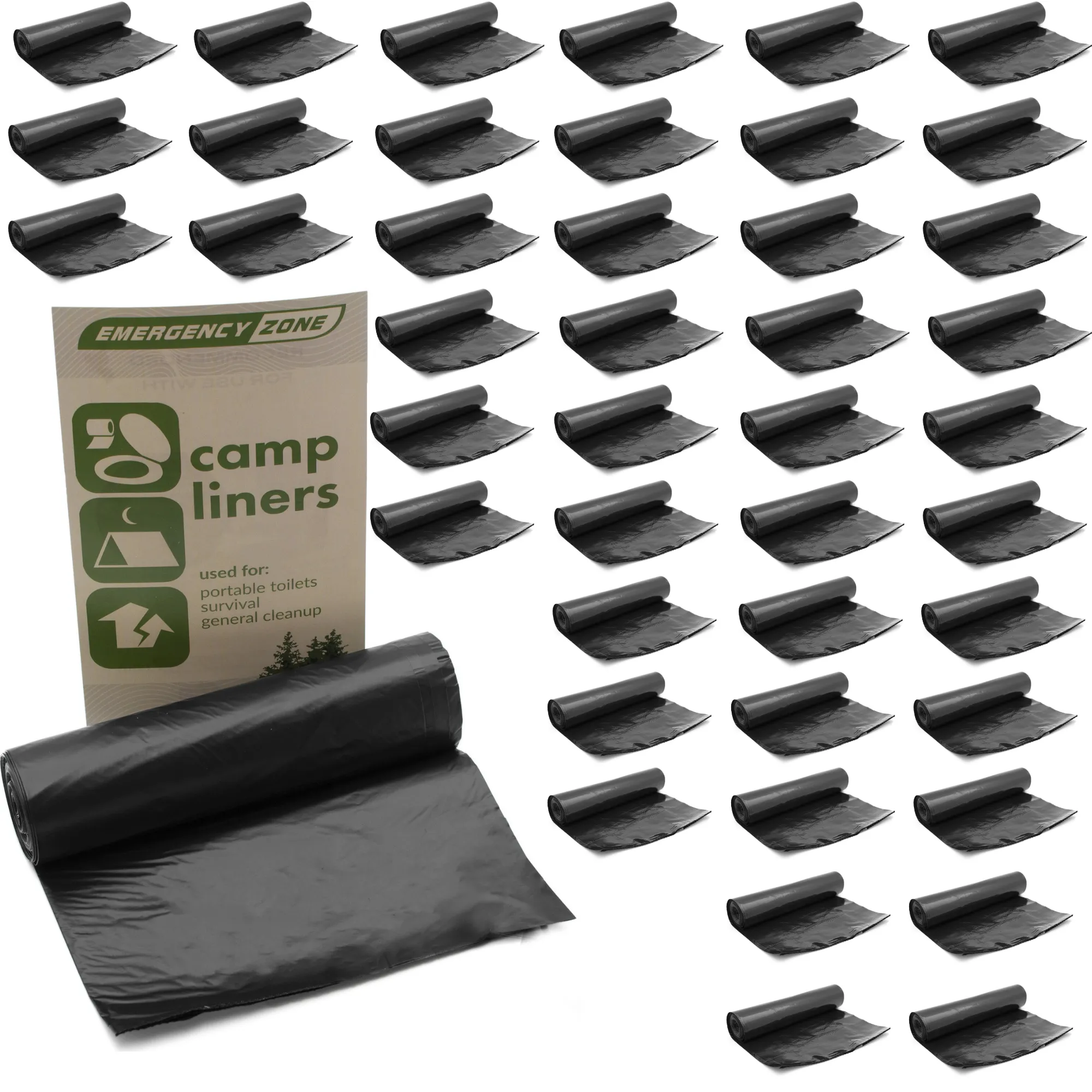 Portable Toilet Liners - Roll of 12 Liners