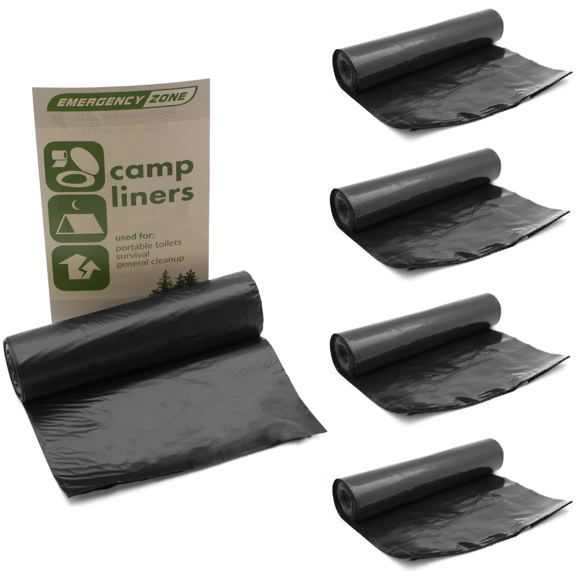Portable Toilet Liners - Roll of 12 Liners