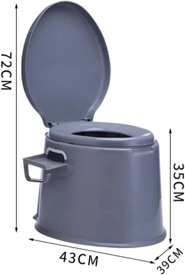 Portable Toilet Seat for The Elderly, Pregnant Women, Children Disabilities Multifunctional Mobile Toilet Camping Toilet, 43x35x35cm, Gold