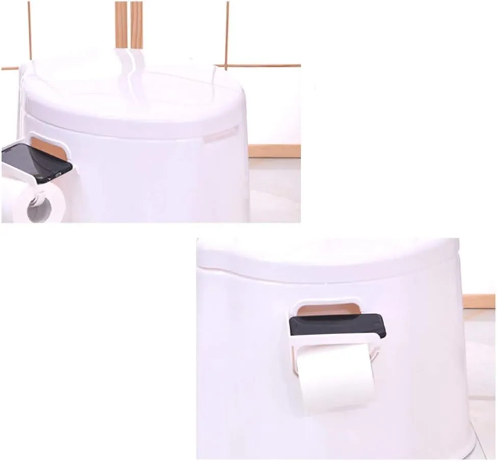 Portable Toilet Seat for The Elderly, Pregnant Women, Children Disabilities Multifunctional Mobile Toilet Camping Toilet, 43x35x35cm, Gold