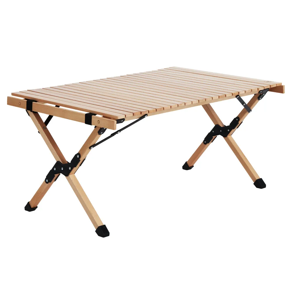 Portable Wooden Picnic Camping Fold Up Table - 90CM