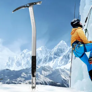 Professional Ice Climbing Axes, Lightweight Outdoor Walking Pickaxe with Aluminium Material 23.5 x 65 cm, Weight 441 g, Climbing Equipment for Mountaineering, Hiking