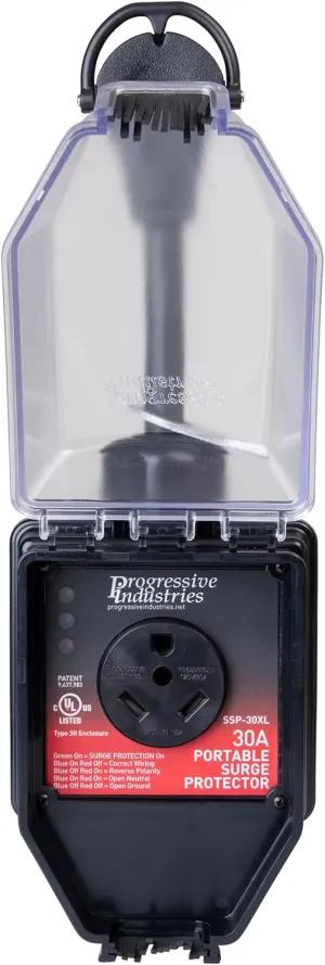 Progressive Industries SSP-30X RV Surge Protector – 50 Amp to 30 Amp RV Adapter – Circuit Analyzer Portable Surge Guard W/Fault Detection & Hardwired Options