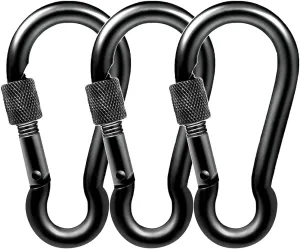 PROND Locking Carabiners, Heavy Duty Carabiner, 316 Stainless Steel Screw Lock Carabiner Hooks