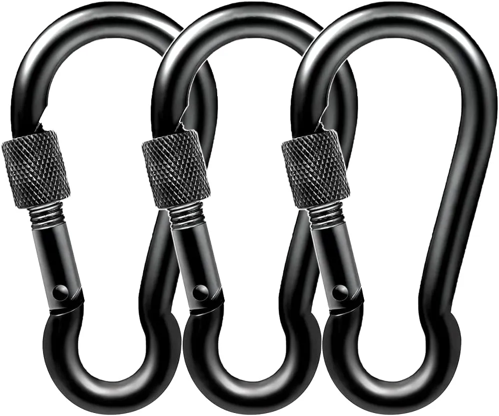 PROND Locking Carabiners, Heavy Duty Carabiner, 316 Stainless Steel Screw Lock Carabiner Hooks