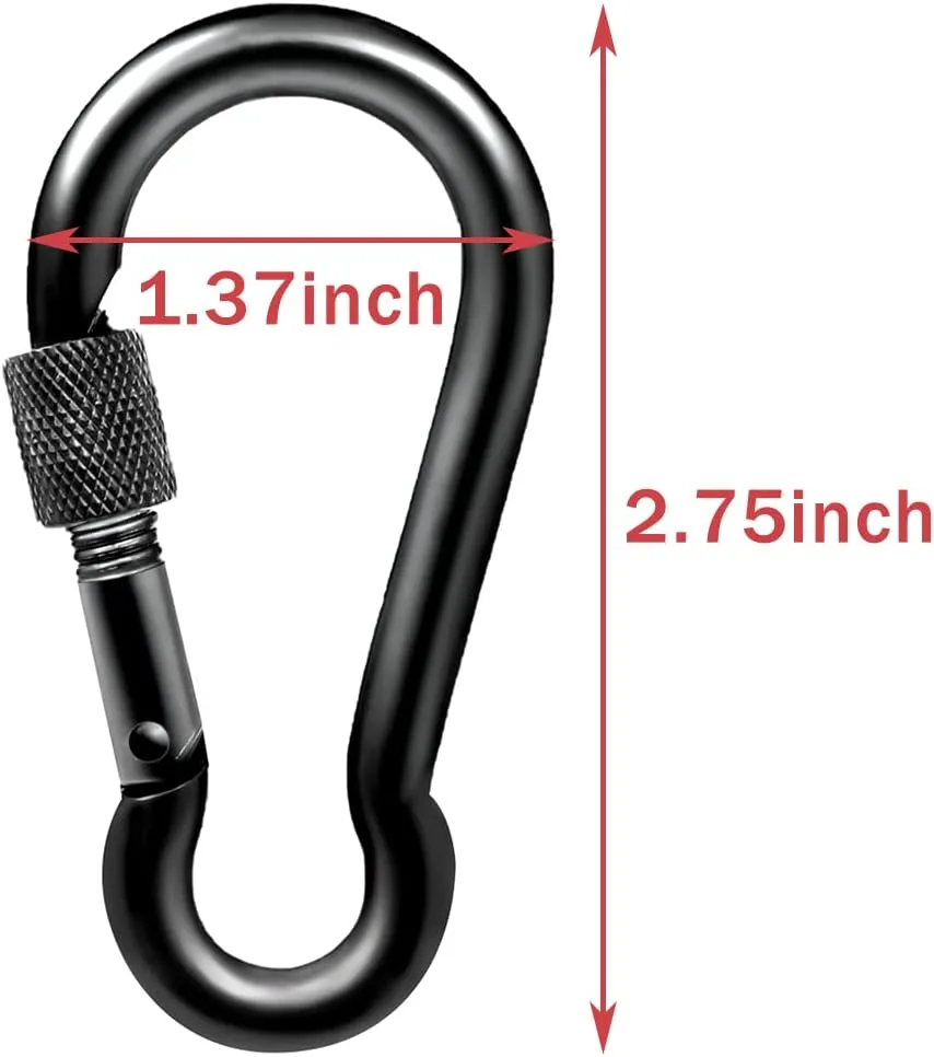 PROND Locking Carabiners, Heavy Duty Carabiner, 316 Stainless Steel Screw Lock Carabiner Hooks