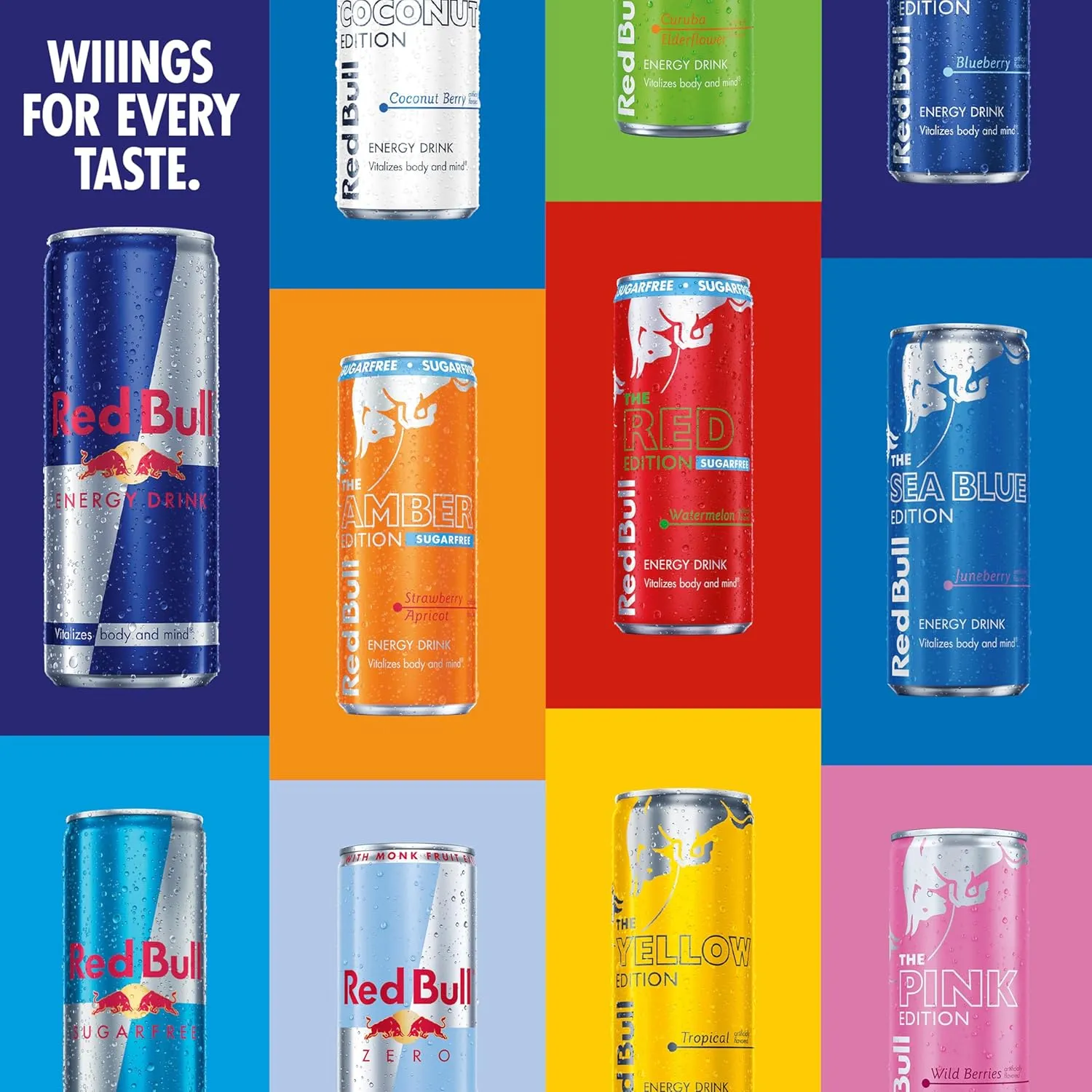 Red Bull Energy Drink with 80mg Caffeine plus Taurine & B Vitamins, 8.4 Fl Oz, 6 Packs of 4 Cans (Pack of 24)