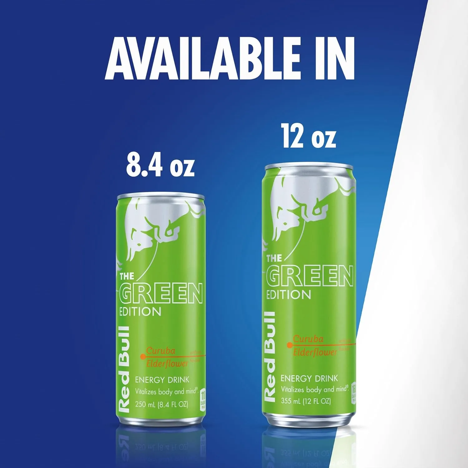 Red Bull Green Edition Energy Drink, Curuba Elderflower, with 80mg Caffeine plus Taurine & B Vitamins, 8.4 Fl Oz, 6 Packs of 4 Cans (Pack of 24)