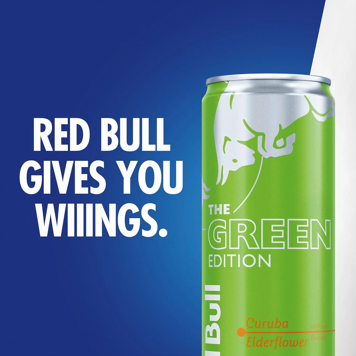 Red Bull Green Edition Energy Drink, Curuba Elderflower, with 80mg Caffeine plus Taurine & B Vitamins, 8.4 Fl Oz, 6 Packs of 4 Cans (Pack of 24)