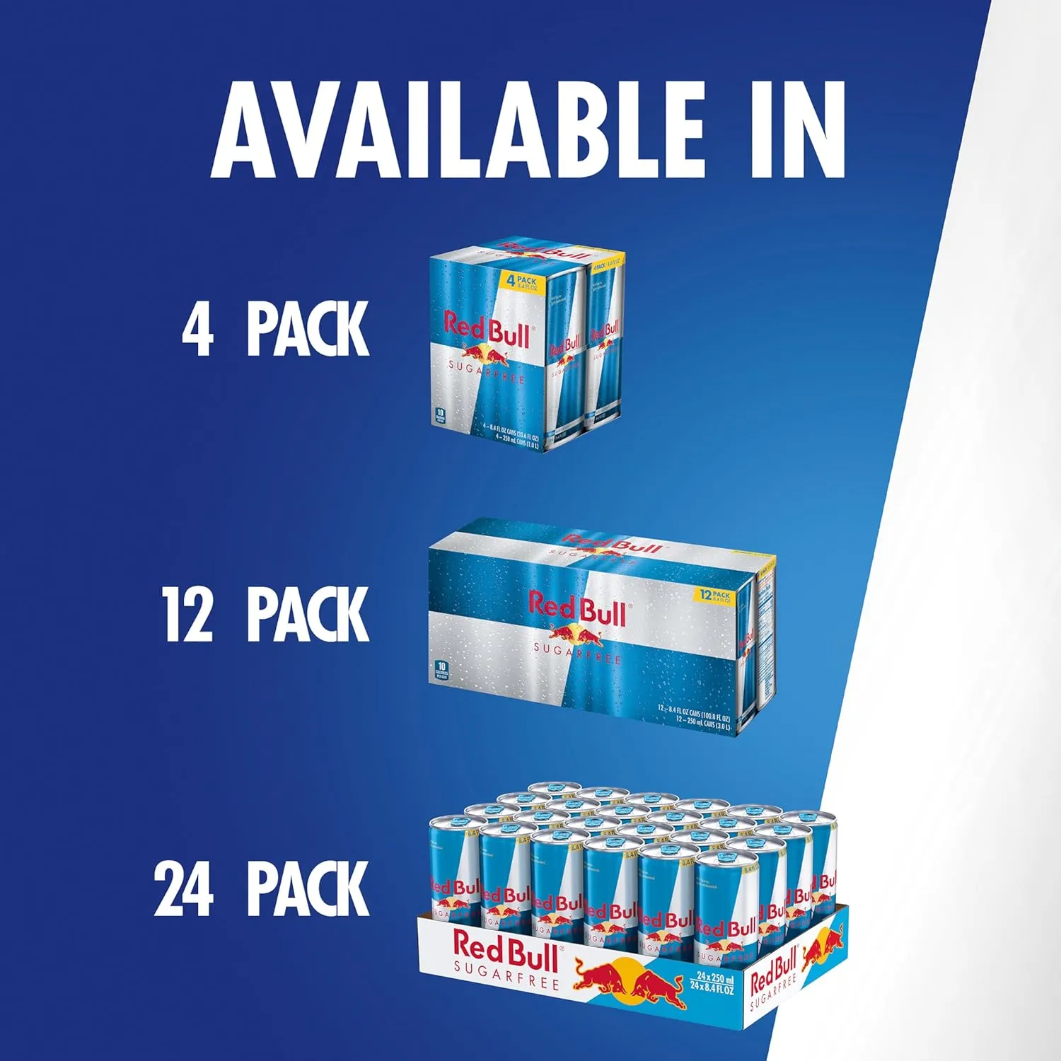 Red Bull Sugar Free Energy Drink with 80mg Caffeine plus Taurine & B Vitamins, 8.4 Fl Oz, 6 Packs of 4 Cans (Pack of 24)