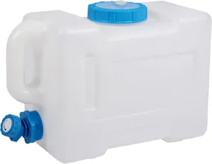 REDCAMP 3.5 Gallon/13L Portable Water Container with Spigot, Camping Water Jug, Camping Water Container,Large Water Tank,Portable Emergency Water Storage for Camping,Hiking,Hurricane Supplies,White