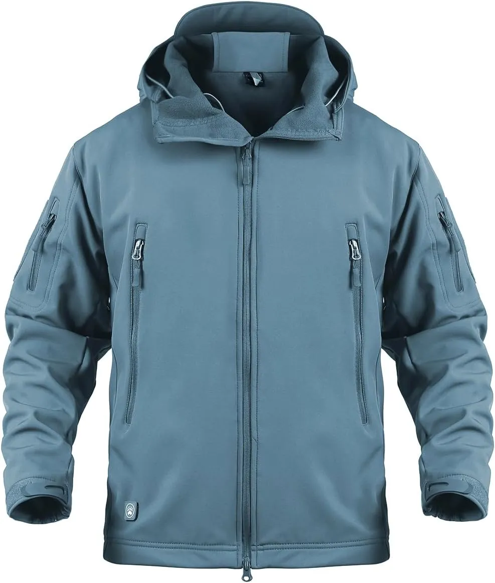 ReFire Gear Men's Army Special Ops Military Tactical Jacket Softshell Fleece Hooded Outdoor Coat