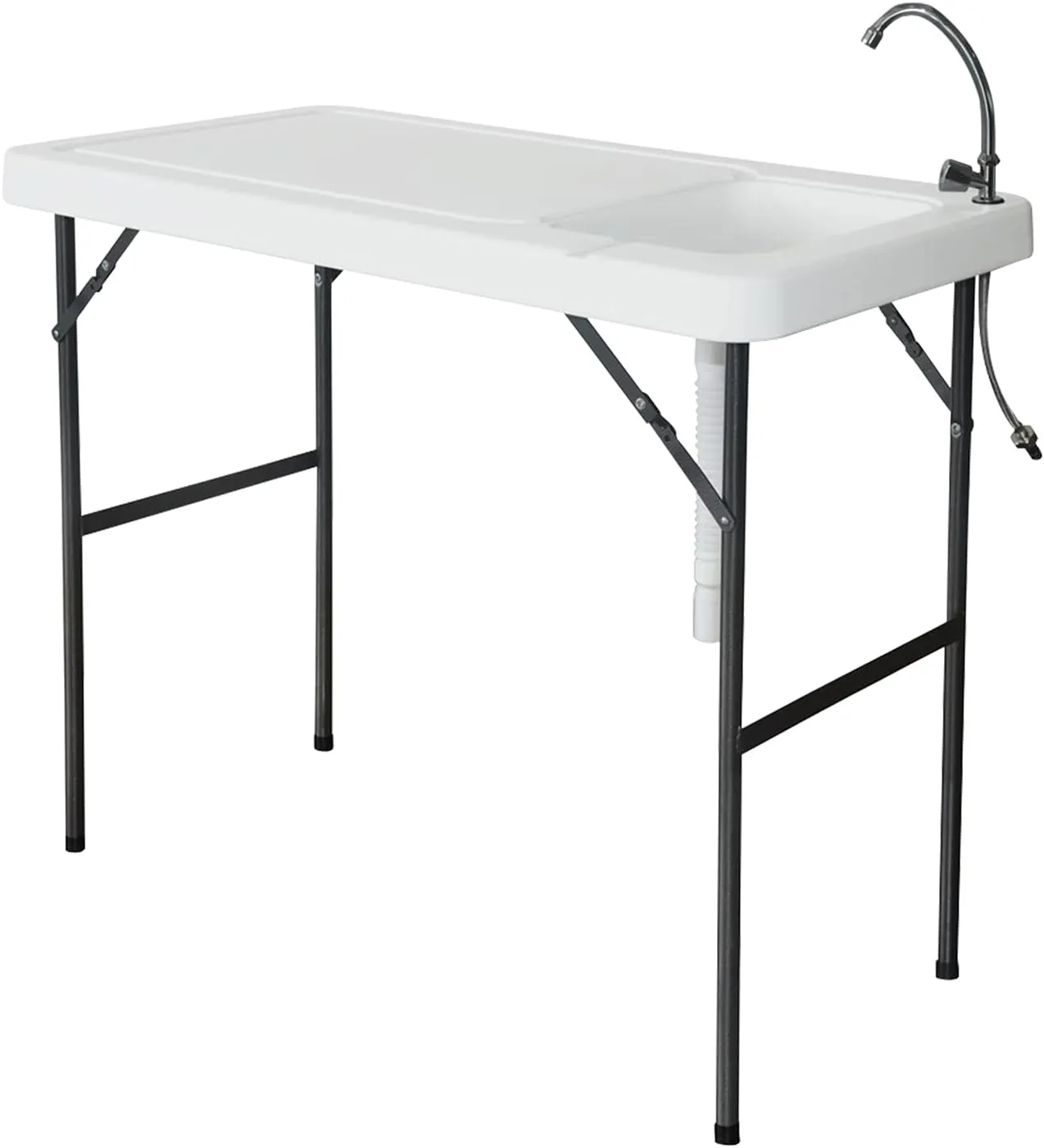 Removable Picnic Table, Folding Portable Fish Fillet & Hunting & Cutting Table for Outdoors, Events, Beach, Camping with Sink Faucet