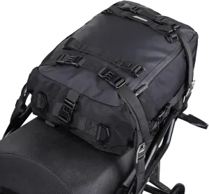 Rhinowalk Motor Pannier Bag 10/20/30L Multifunctional Waterproof Rear Rack Trunk Motorcycle Seat Bag, Black 20L