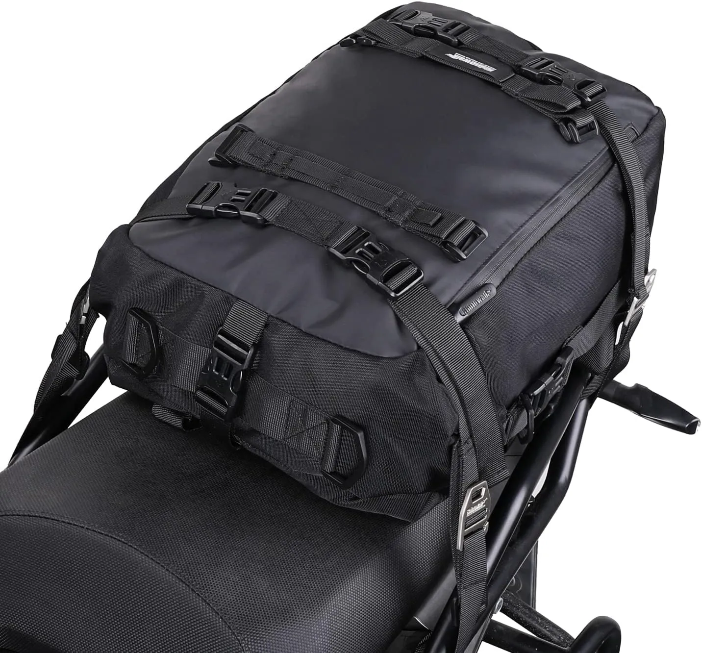 Rhinowalk Motor Pannier Bag 10/20/30L Multifunctional Waterproof Rear Rack Trunk Motorcycle Seat Bag, Black 20L