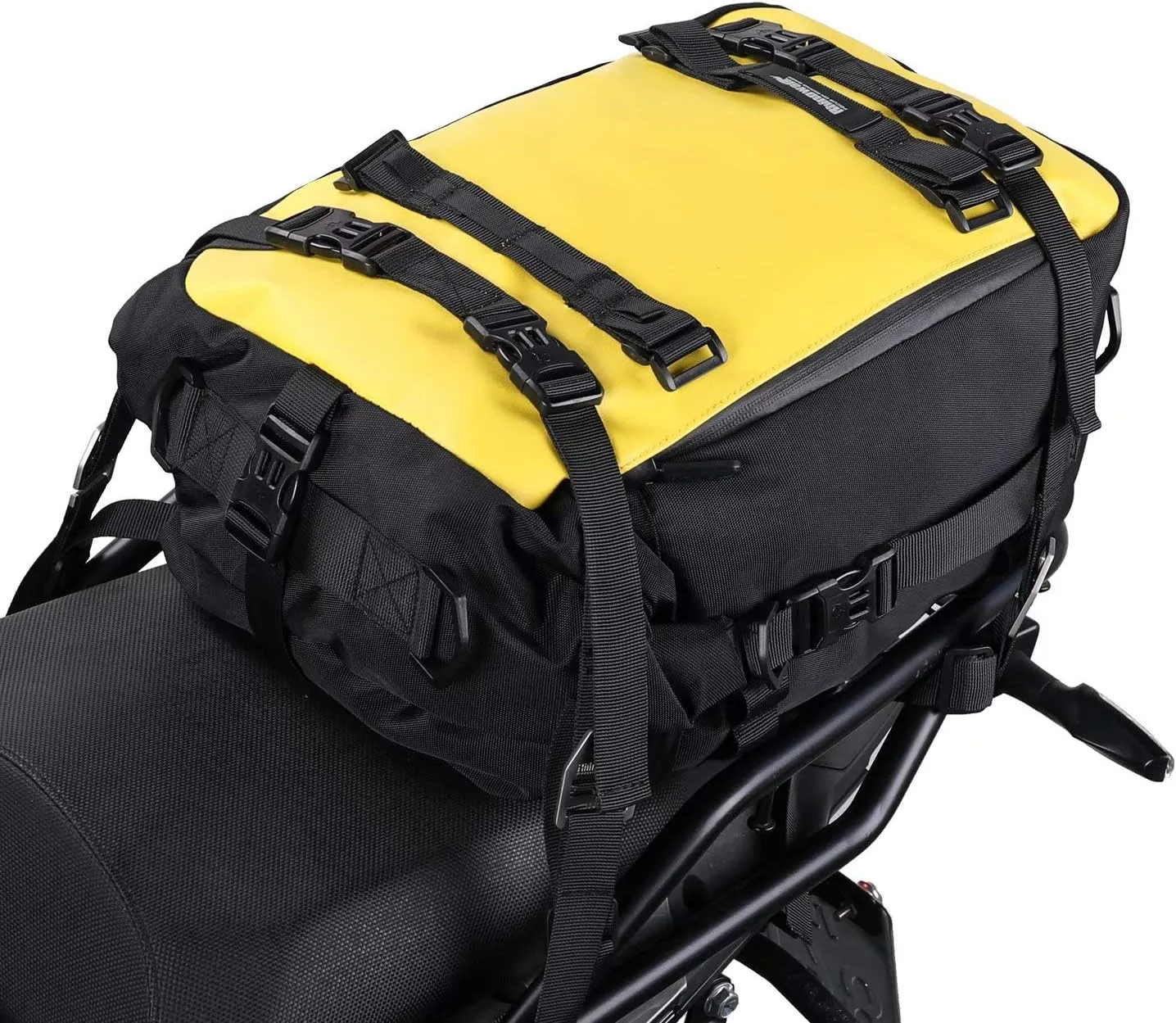 Rhinowalk Motor Pannier Bag 10/20/30L Multifunctional Waterproof Rear Rack Trunk Motorcycle Seat Bag (Yellow-20L)