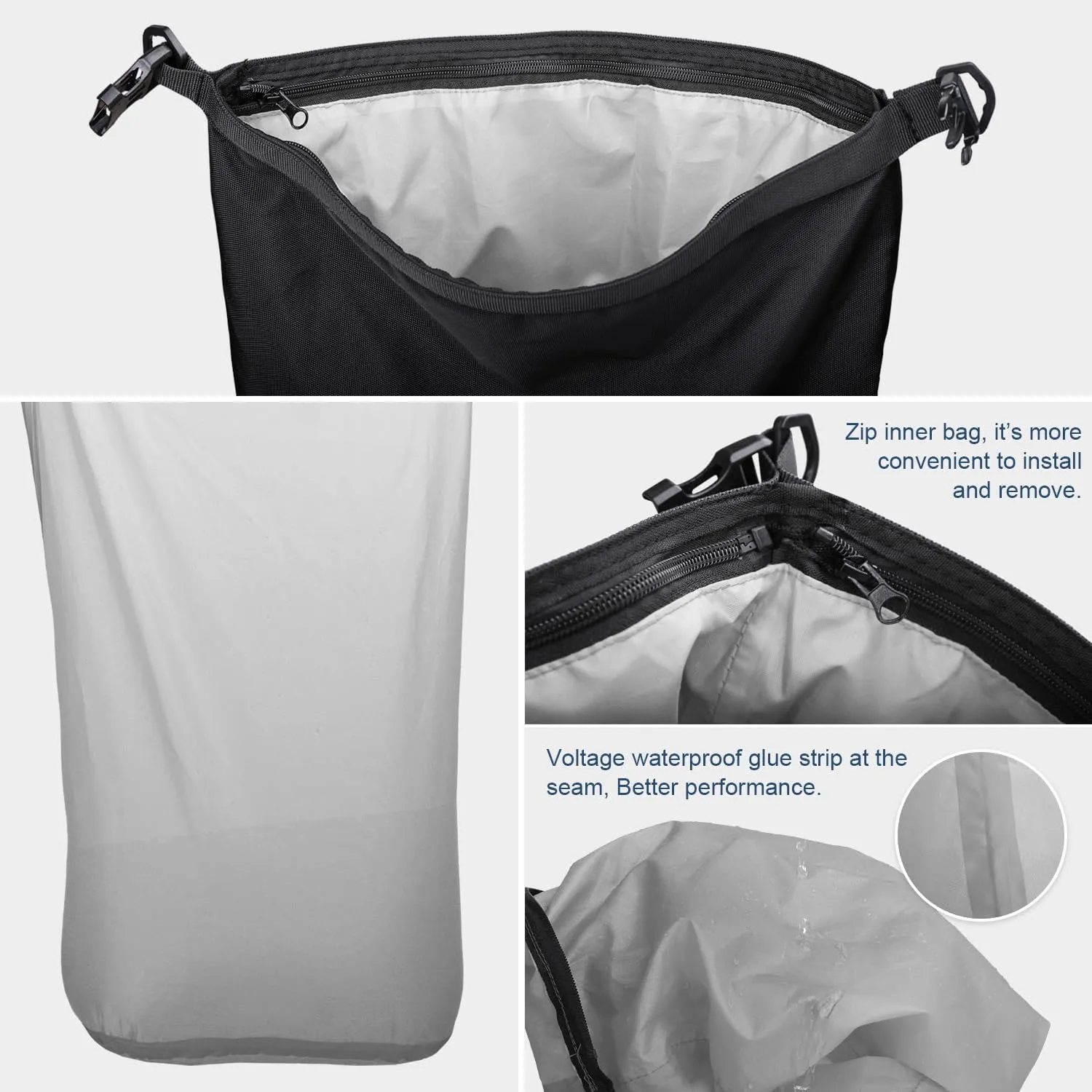 Rhinowalk Motor Pannier Bag 10/20/30L Multifunctional Waterproof Rear Rack Trunk Motorcycle Seat Bag (Yellow-20L)