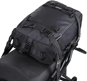 Rhinowalk Motor Saddle Bag Motorcycle Pannier Bag Waterproof Multifunctional Rear Rack Trunk Seat Bag (Black, 20L)