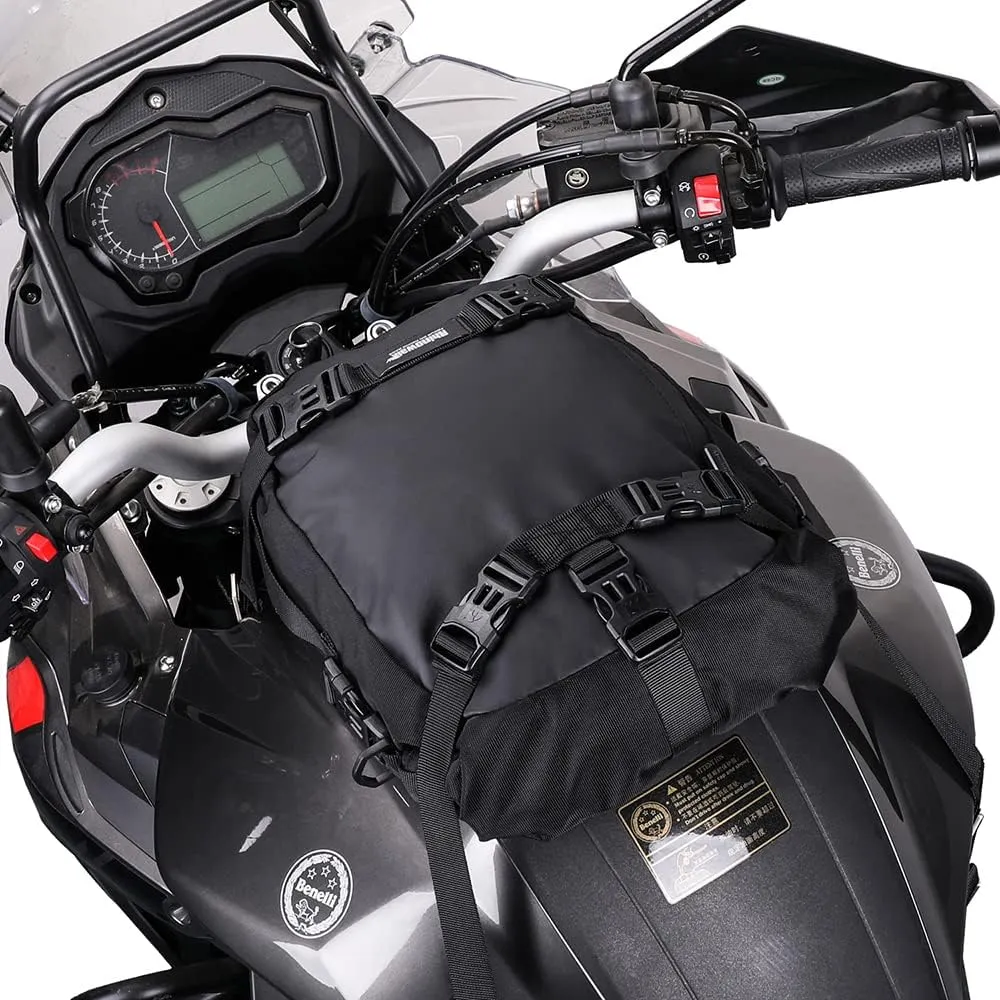 Rhinowalk Motorcycle Tail Bag 10L Waterproof Motor Pannier Bag Motor Travel Luggage Motorbike Rear Rack Trunk Storage Bag Professional Motorcycle Accessories-Black