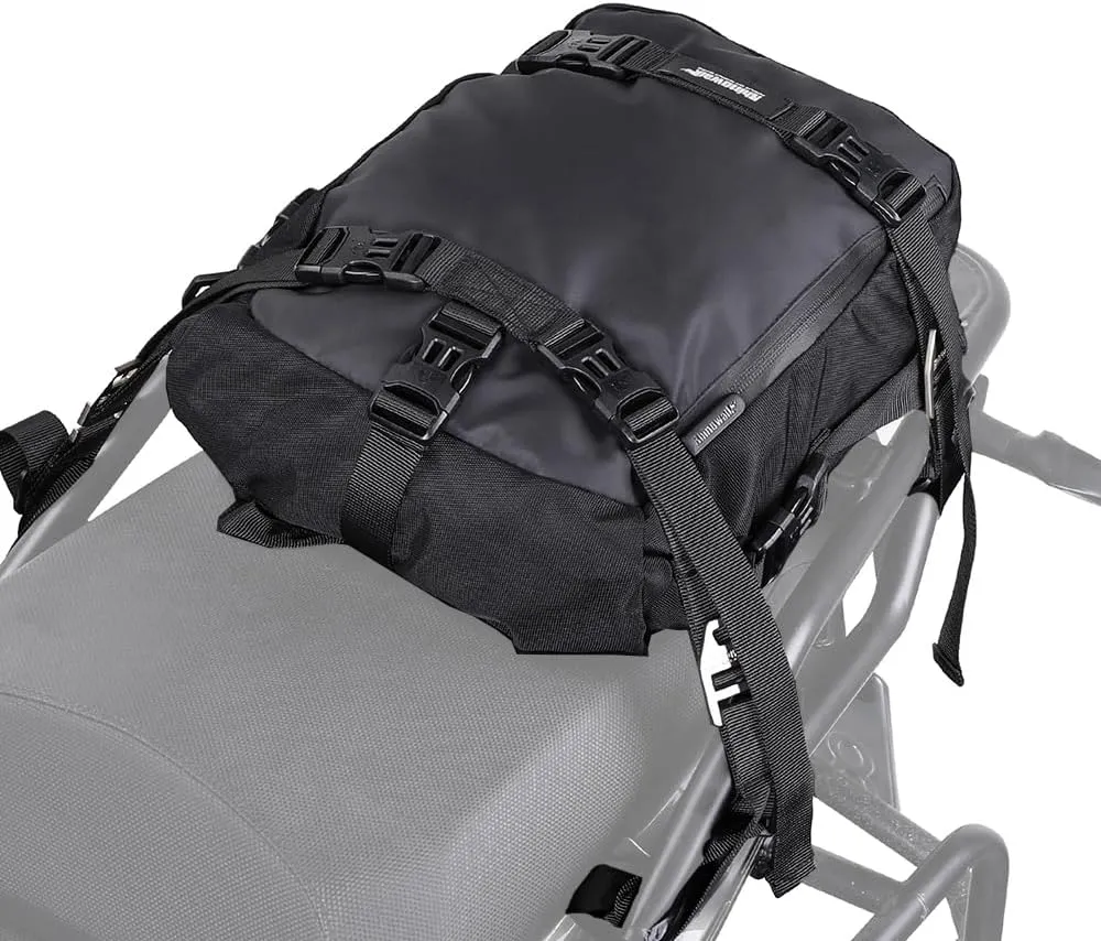 Rhinowalk Motorcycle Tail Bag 10L Waterproof Motor Pannier Bag Motor Travel Luggage Motorbike Rear Rack Trunk Storage Bag Professional Motorcycle Accessories-Black