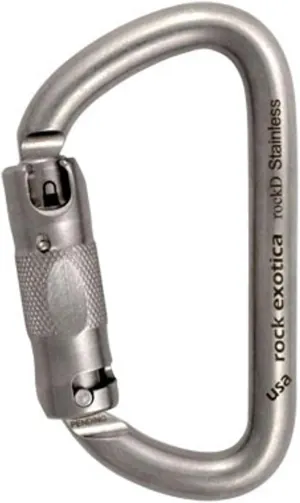 Rock Exotica Rock-D Auto-Lock Stainless Steel Carabineer