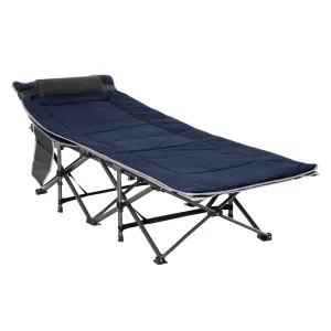 Rootz Foldable Camping Bed - Field Bed - Portable Bed - Durable Oxford Fabric - 188 x 64.5 x 53 cm