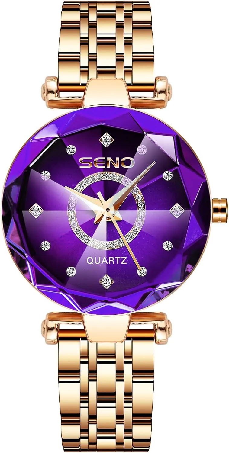 RORIOS Women Watches Analog Quartz Watches with Stainless Steel Strap Waterproof Ladies Watches Fashion Rhinestone Wrist Watch for Ladies