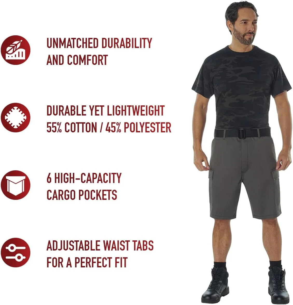 Rothco BDU Cargo Shorts Men’s Outdoor Shorts Hiking Shorts