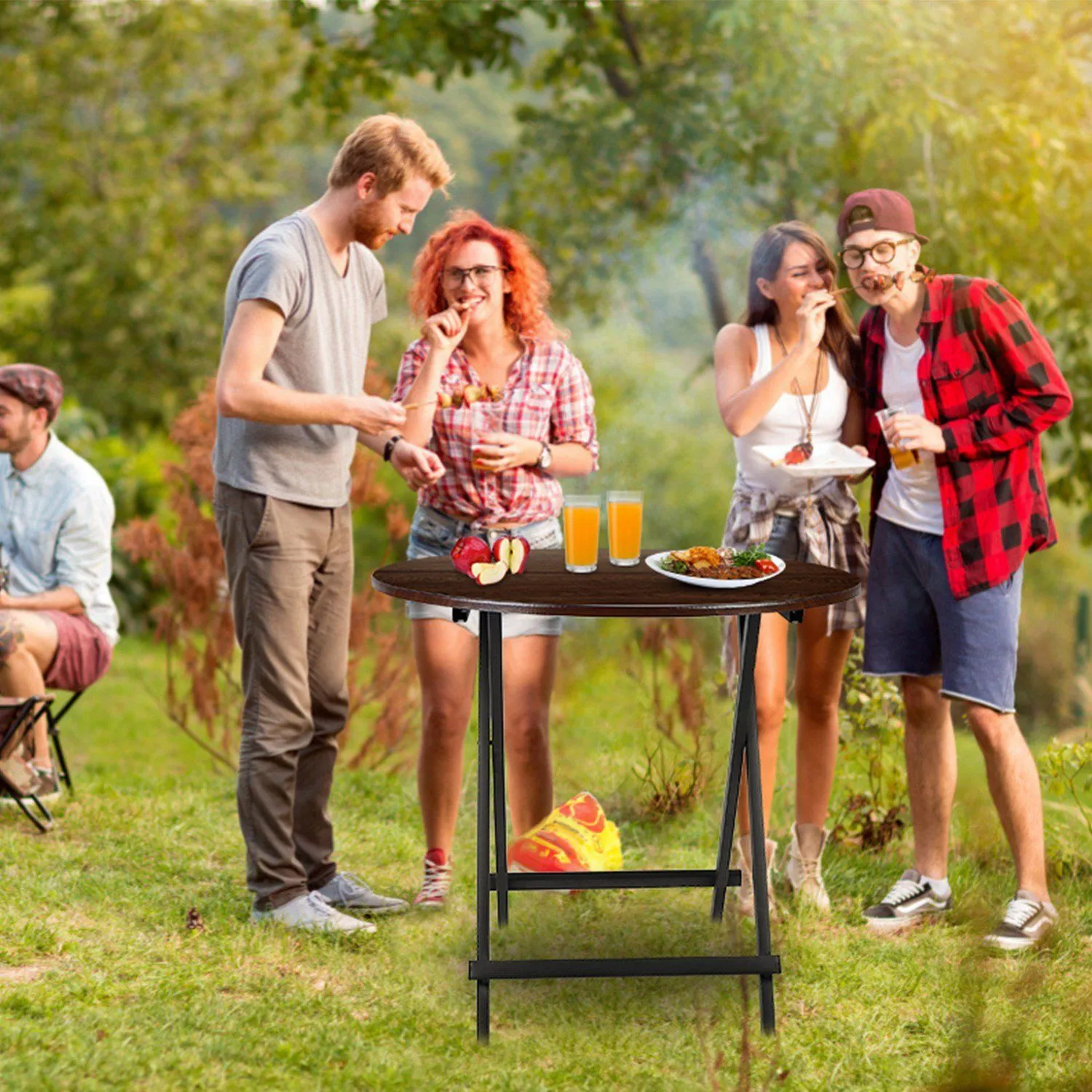 Round High Top Folding Table