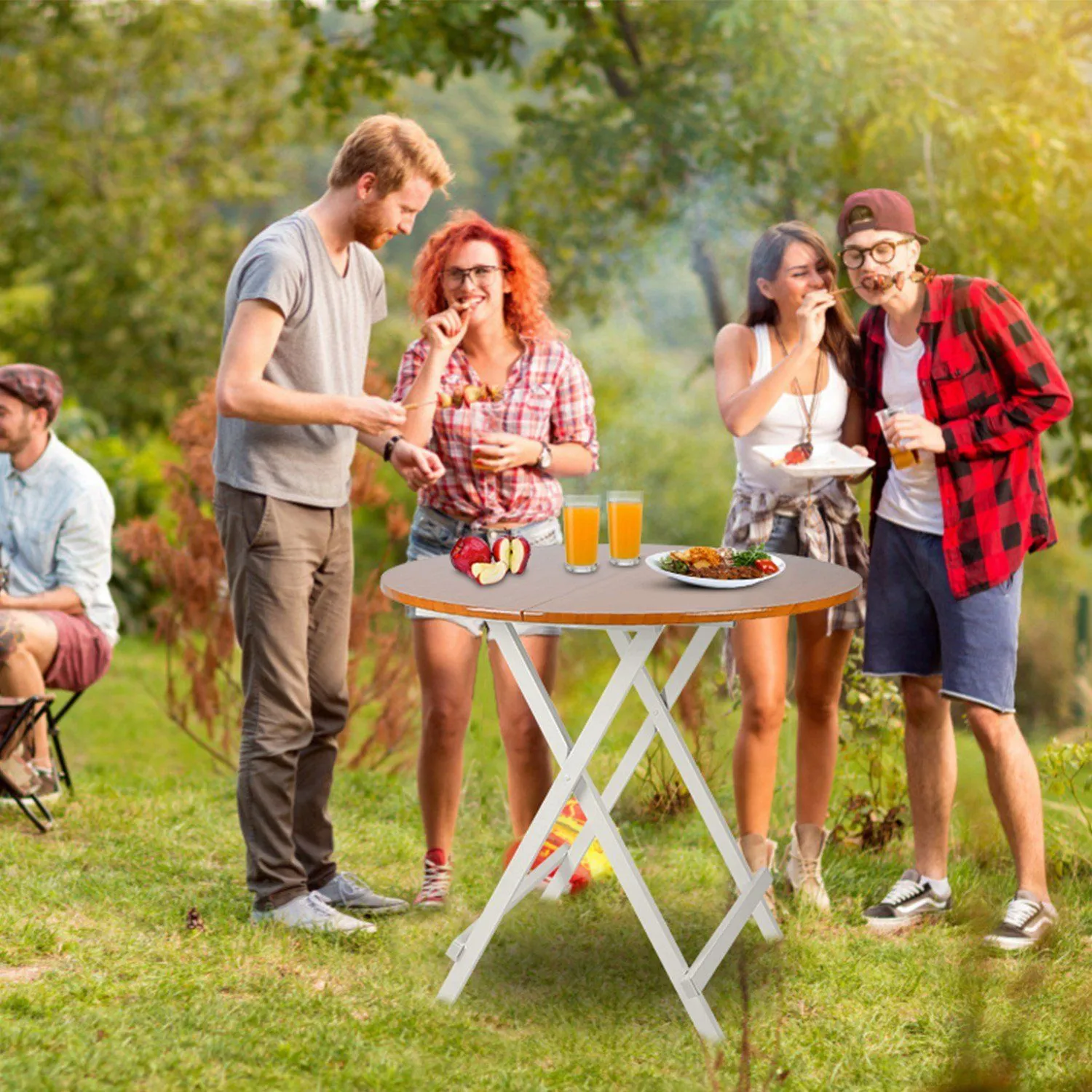 Round High Top Folding Table