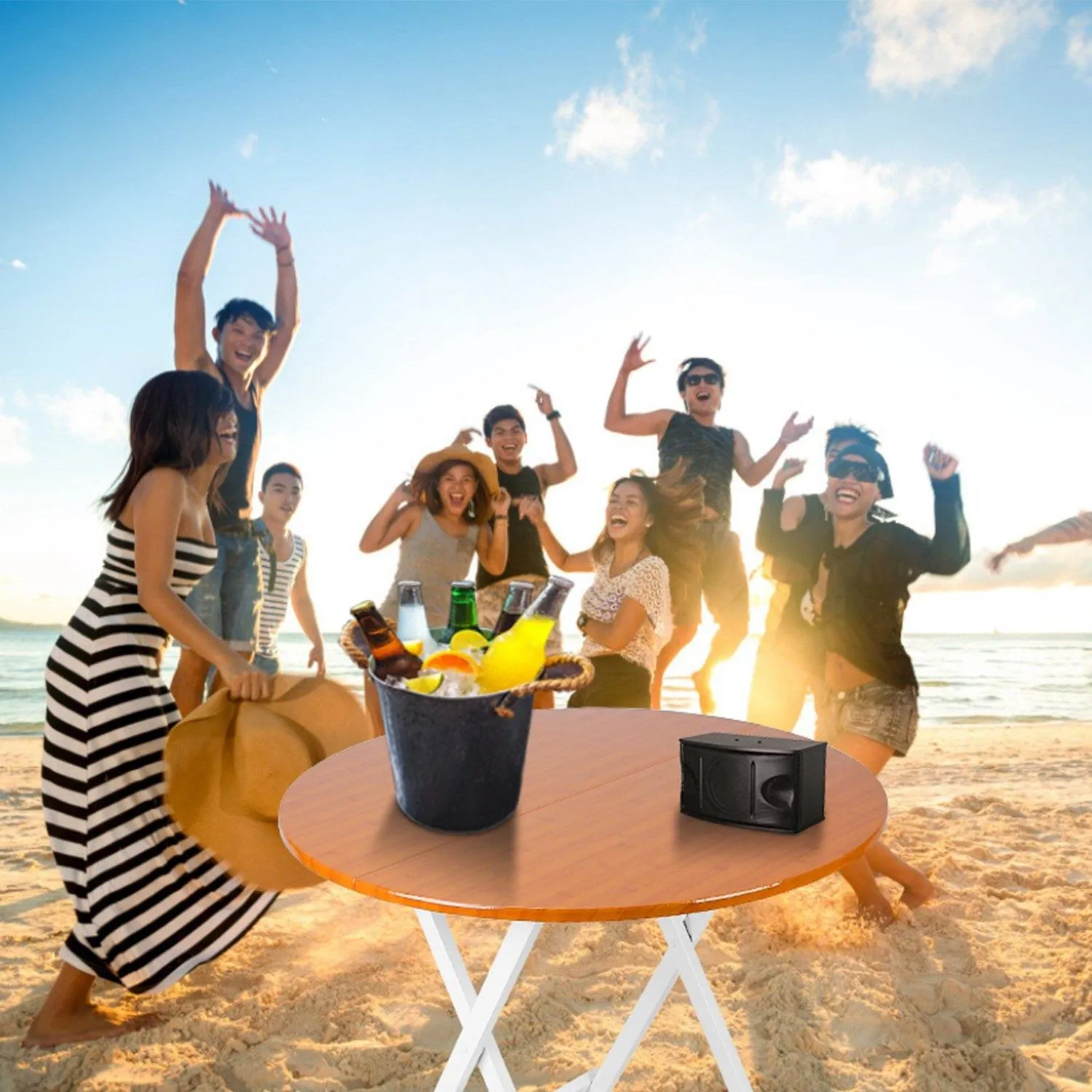 Round High Top Folding Table