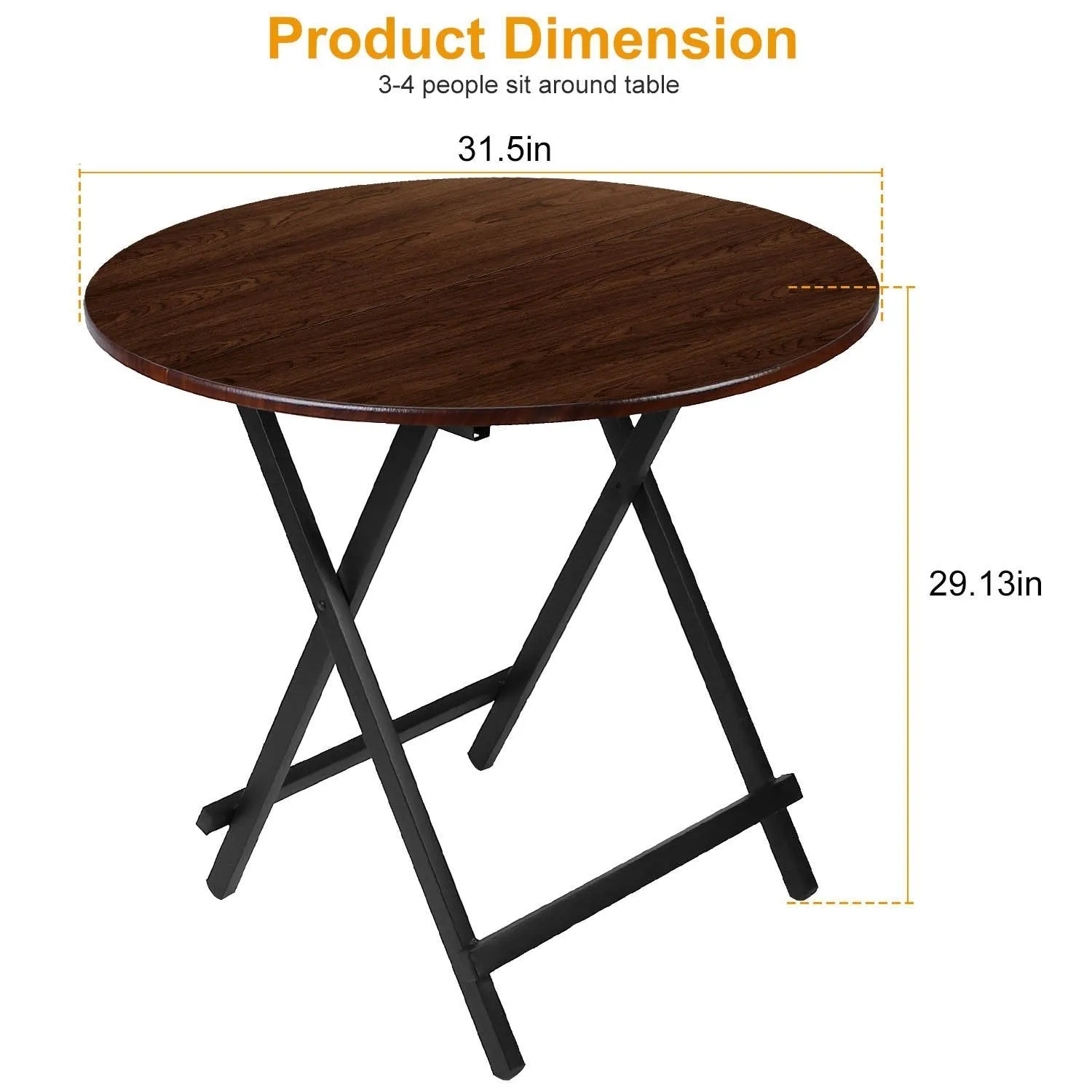 Round High Top Folding Table