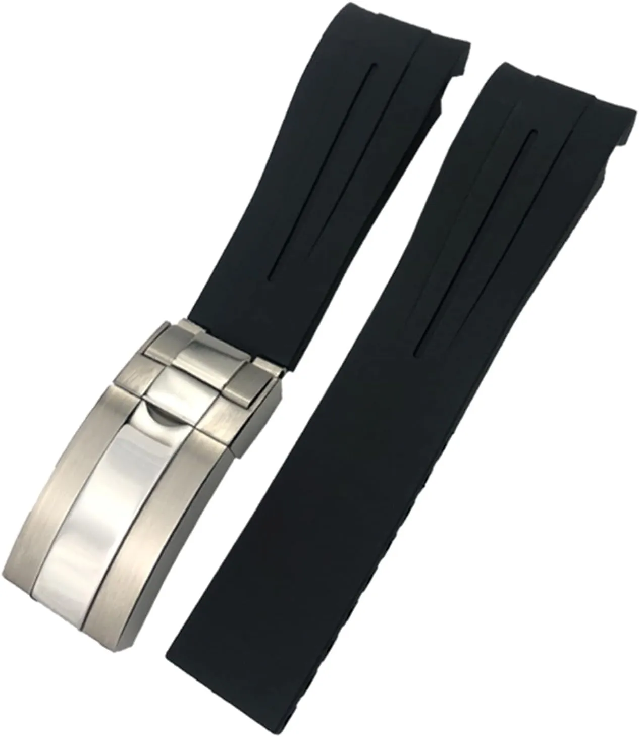 Rubber Strap 20mm 21mm Fit for Rolex DEEPSEA Sea-Dweller Submariner Waterproof Sports Silicone Watch Strap