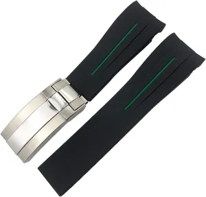 Rubber Strap 20mm 21mm Fit for Rolex DEEPSEA Sea-Dweller Submariner Waterproof Sports Silicone Watch Strap