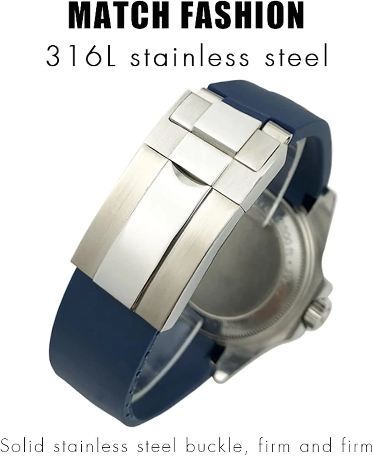 Rubber Strap 20mm 21mm Fit for Rolex DEEPSEA Sea-Dweller Submariner Waterproof Sports Silicone Watch Strap
