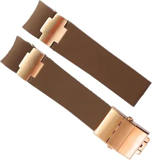 Rubber Watch Band For Ulysse Nardin 263 DIVER Curved End strap Waterproof Bracelets
