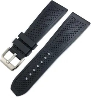 Rubber Watchbands 23.5mm 24mm For CALIBRE DE CARTIER TANK SOLO SANTOS DE Waterproof Silicone Watch Strap