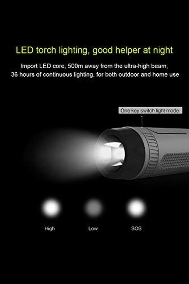 Rynx | Bluetooth Speaker, Portable Wireless Speaker, S1 Bluetooth Speaker, 4000mAh, IPX5 Waterproof, LED Flashlight, MIC/TF/AUX for Home Outdoor Hiking Camping iOS Android -Gray