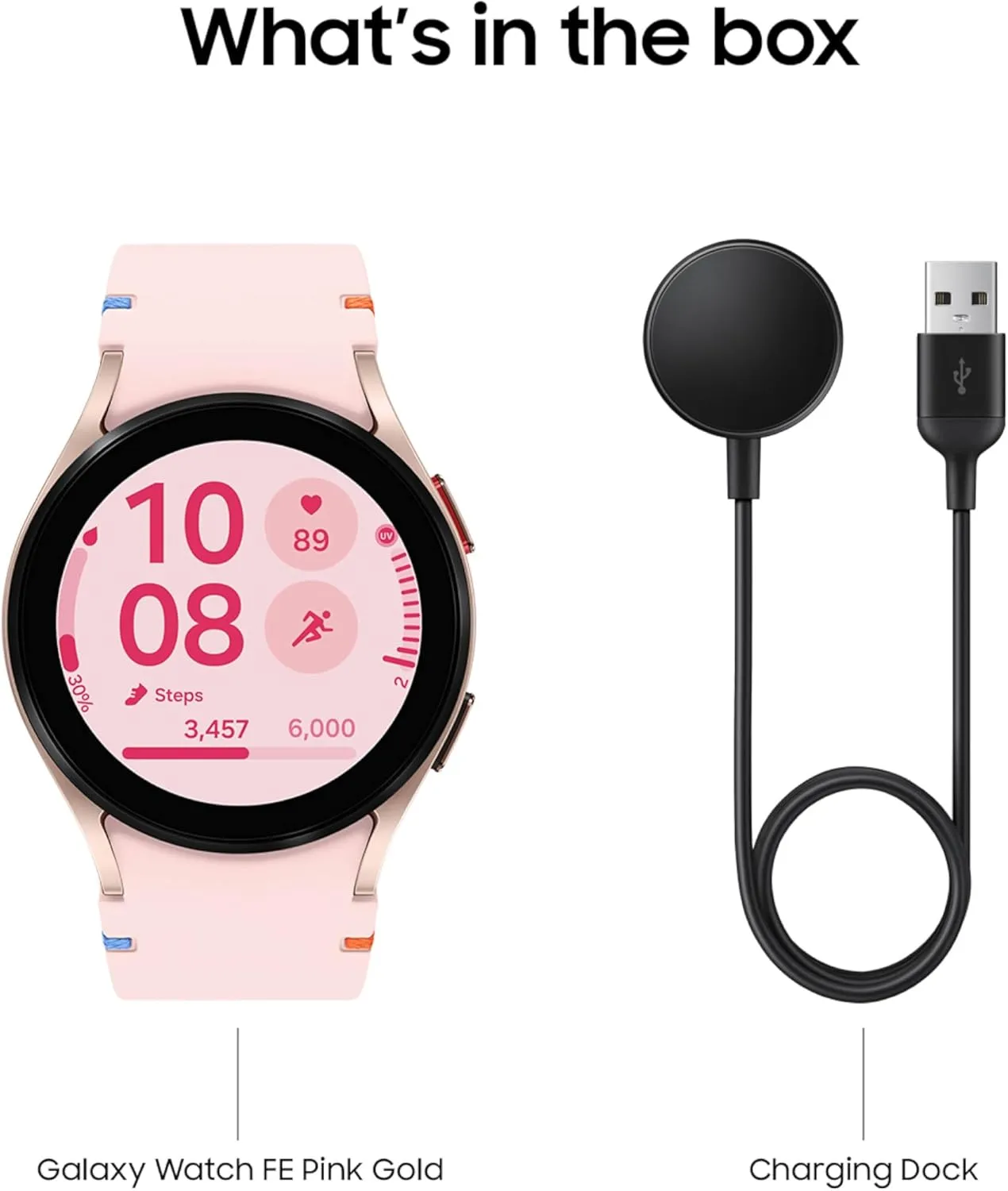 SAMSUNG Galaxy Watch FE 40mm LTE AI Smartwatch w/Fitness Tracking, BIA Sensor, Personalized HR Zones, Heart Rate Tracker, Sleep Monitor, 2024, Pink Gold [US Version, 1Yr Manufacturer Warranty]