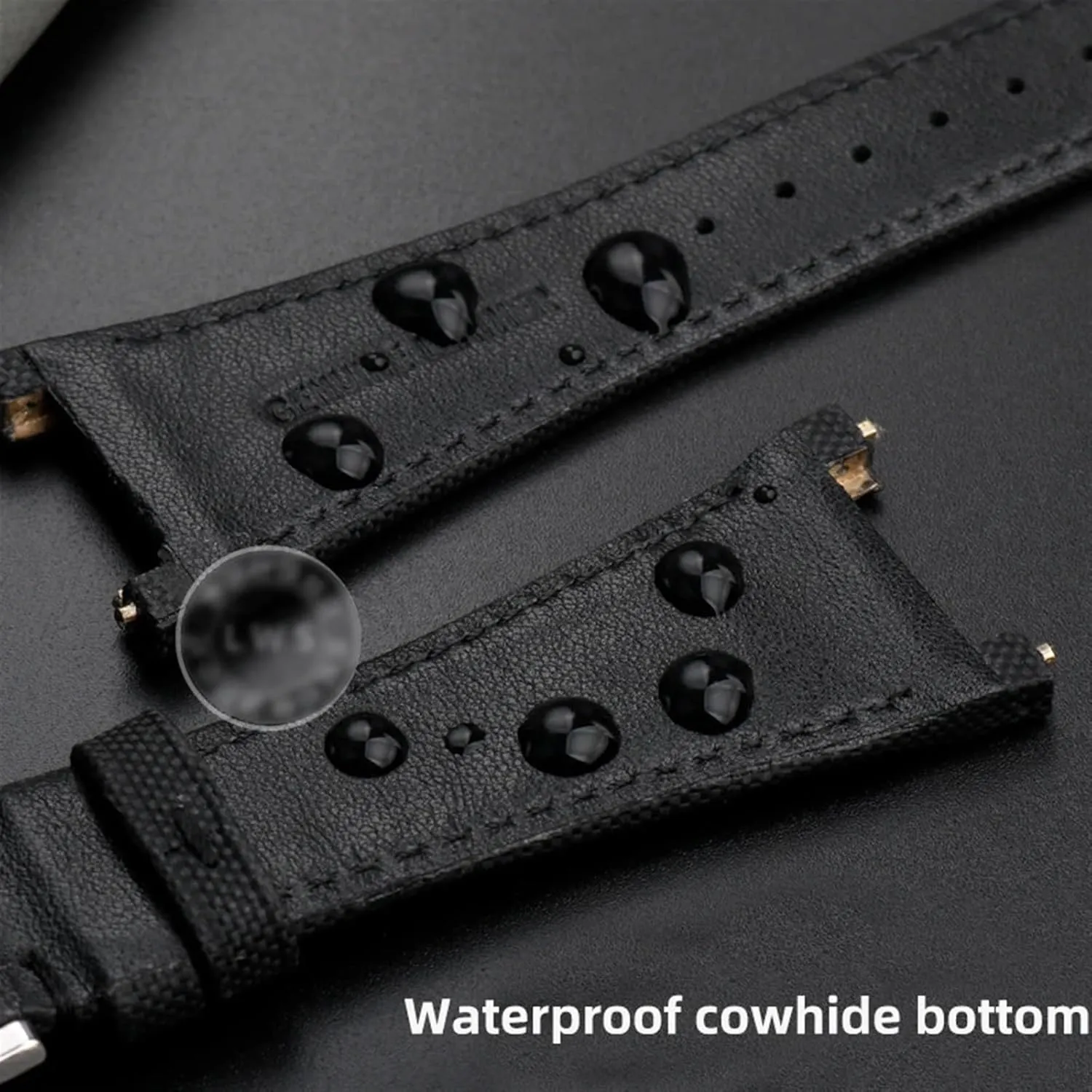SERDAS For IWC Ingenieur Family IW500501 IW378507 Watch Strap Concave Interface Bracelet Waterproof Cowhide Bottom Nylon Watchbands