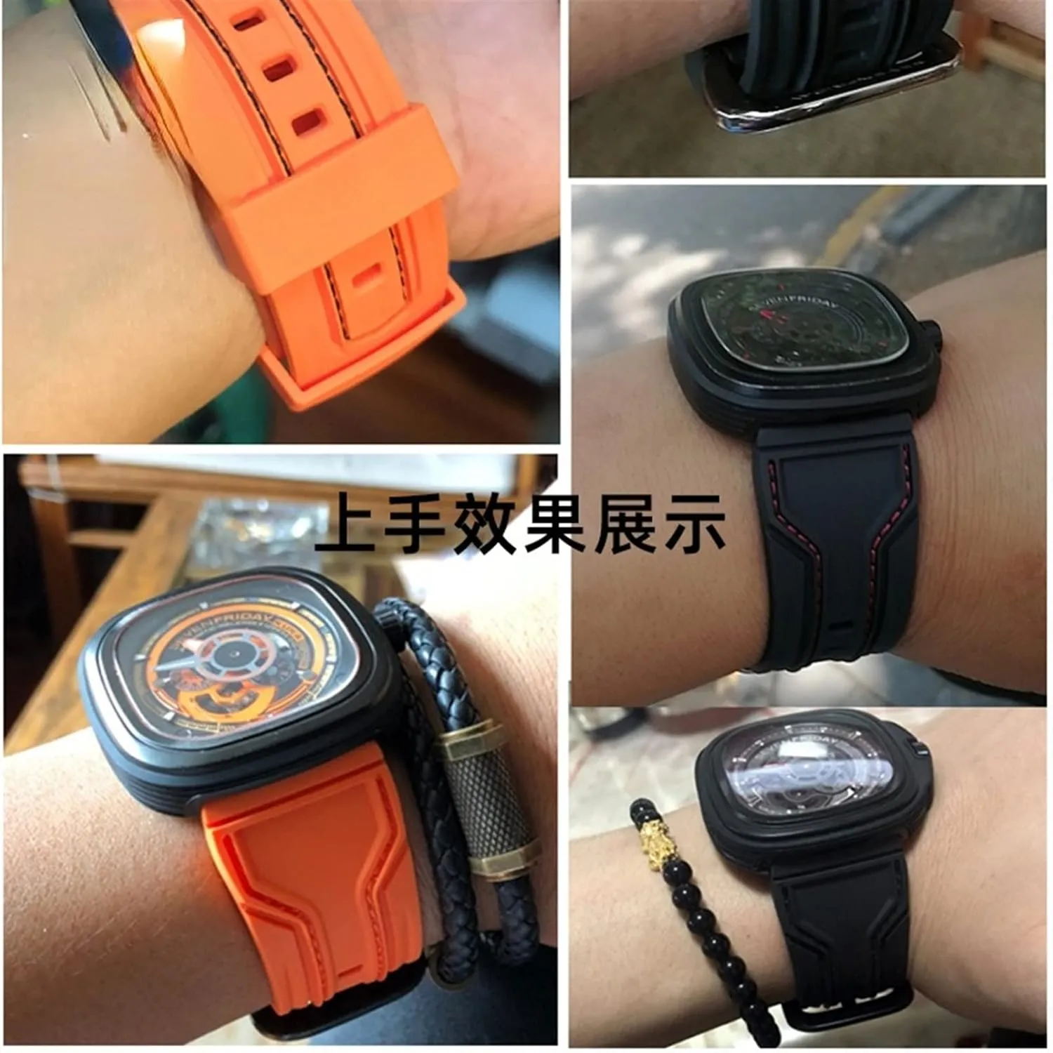 SERDAS WatchBands For Seven Friday Rubber Watch Strap Egler Waterproof Watch Band Sevenfriday P Series Yp3c/02