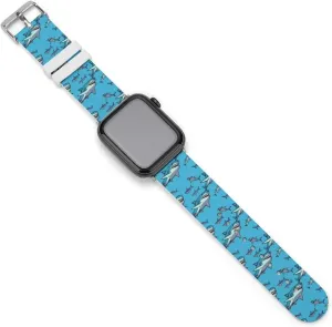 Sharks Watch Bands Silicone Strap Sport Bands Replacement Strap Wristbands Compatible with Apple Watch
