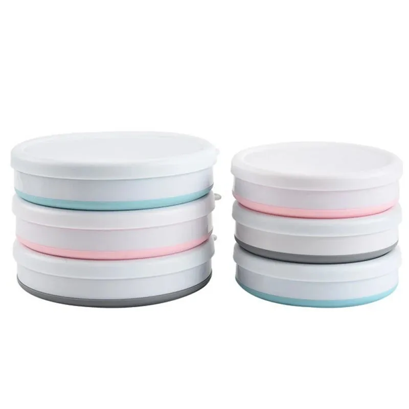 Silicone Foldable Bowl with Lid - Portable Tableware for Camping, Outdoor Travel, Kitchen Use