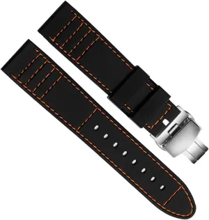 Silicone Sports watchband Diving Waterproof Rubber Longer Strap Male Lengthened Replacement Watch accessorie