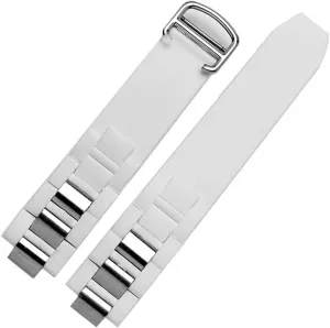 Silicone watchbands For cartier 21st century convex watchband 20 * 10mm waterproof watch chain accessories are suitable straps