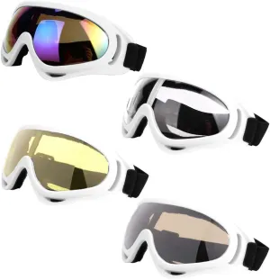 Ski Goggles, Pack of 4 - Snowboard Motorcycle Goggles Tactical Combat Military Glasses