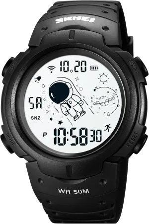SKMEI Digital Watch Men, Mens Digital Sports Watch LED Screen Military Waterproof Wrist Watches for Men Casual Stopwatch Alarm Countdown Army Watch